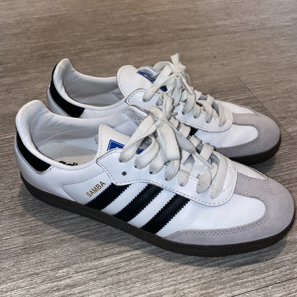 Adidas Samba  White 6.5 Men/7.5 Women